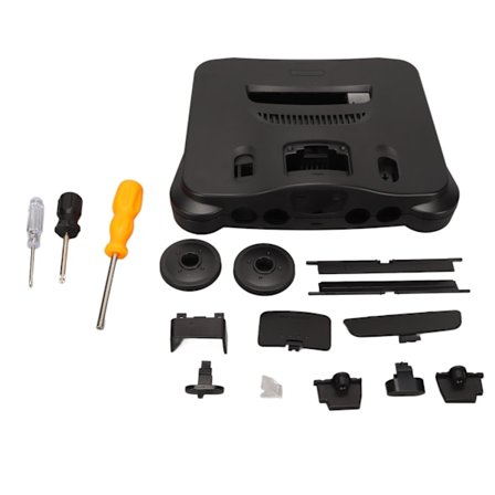 Retro Videospilkonsol Etui Universal Udskiftning Spilkonsol Beskyttende Skal til N64 Retro Videospilkonsol Sort