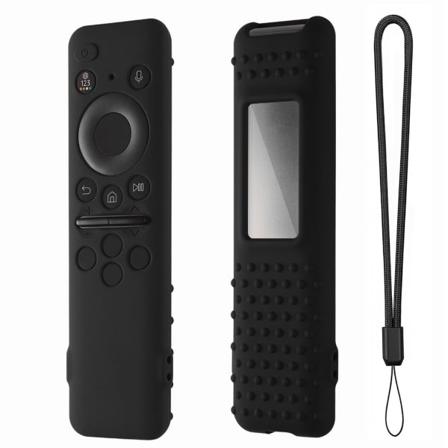 Snyggt fodral för BN59 01432A TV-fjärrkontroll Stötsäkra ärmar i flerfärgad påse Svart
