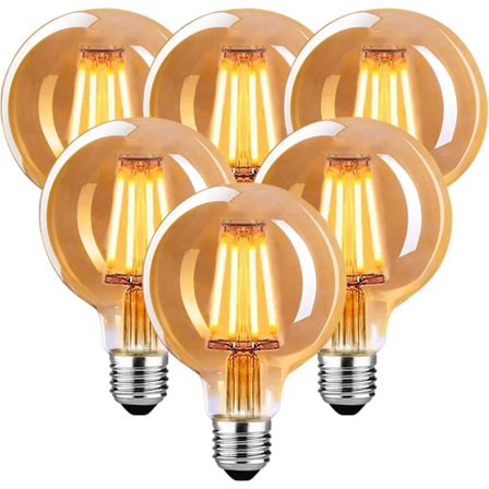 Edison Vintage-lamppu E27, E27 LED Vintage 4W G80 Retro LED-lamppu Lämmin, riippuvalaisimelle, pöytävalaisimelle, seinävalaisimelle, 6-pakkaus