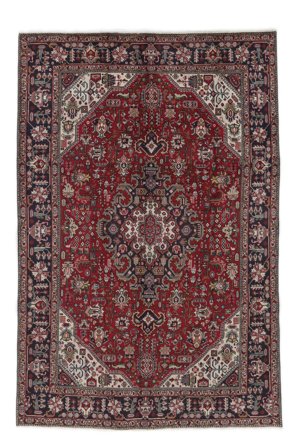Medaillon Täbriz Teppich 195X292 Wolle