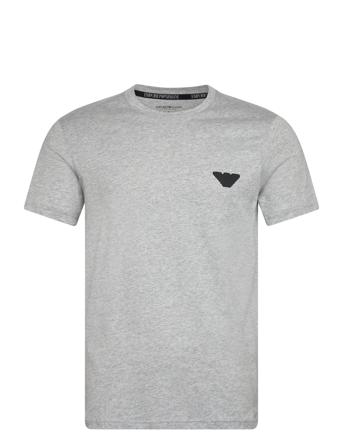 Men's Knit T-Shirt T-shirts Short-sleeved Grå Emporio Armani*Betinget Tilbud