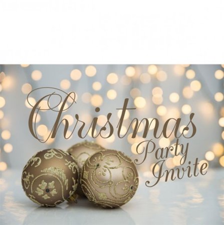 Invitasjonskort julefest 8-pakning - ornament