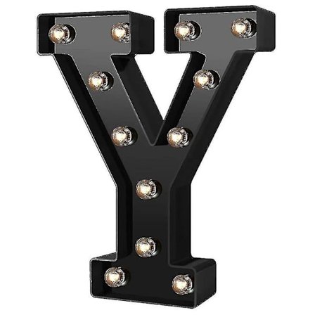 Newly Design Led Letters Lights 26 Alphabet Black Decorative Marquee Lamps For Wedding Party