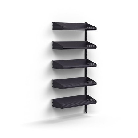 Garderobenelement ENTRY mit 5 Schuhablagen, Erweiterungsmodul, wandhängend, 1800 x 900 x 300 mm, ant