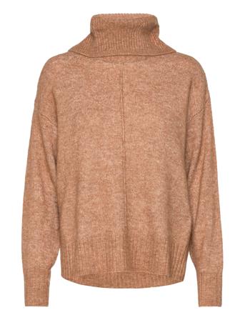 Vimathilda Cowlneck L/S Knit Top/Su/Pb Beige Vila