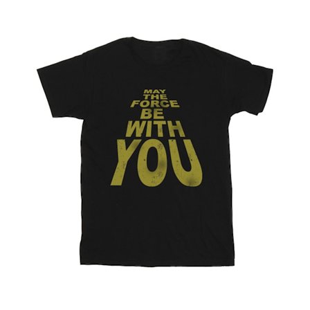 Star Wars T-shirt för män May The Force Be With You 3XL Svart