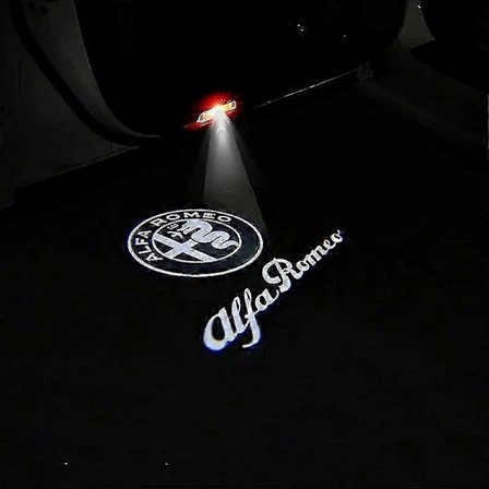 2 kpl Auton Loho Led-ovivalo Tervetulovalo Logoprojektorilamppu Alfa Romeo Giulia Giulietta Mito Stelvio Brera 147 156 159_usmddsa