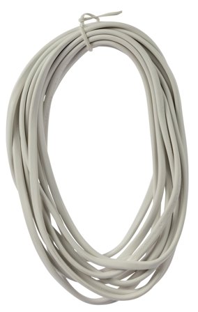 Nordic Quality Oval mains cable H03VVH2-F (2x0.75mm²) 5m, White