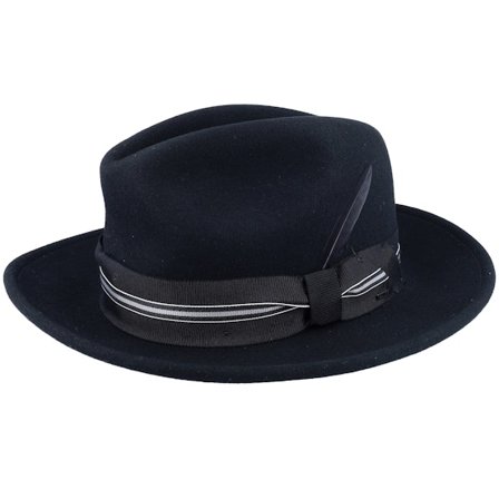Bailey - Schwarz Fedora Hut - Marack Black Fedora @ Hatstore