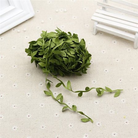 Artificiell natur Silk Leaf Blades Vine DIY Krans Fake Leaf Bröllopsdekoration