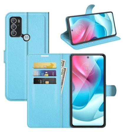 Classic Motorola Moto G60s Flip Etui - Blå Blue