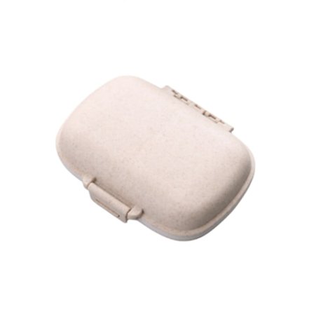 Pilleesker Medisinboks 2 stk Daglig Lomme Pilleboks Hvetestråmateriale Avtakbare Rom