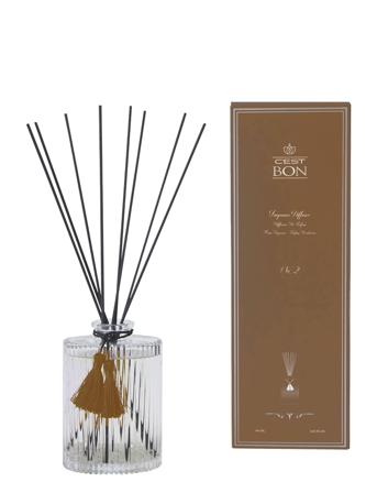 Diffuser Oval Bottle W Grooves & Tassel No.4 Hu Tuoksu Ruskea C'est Bon