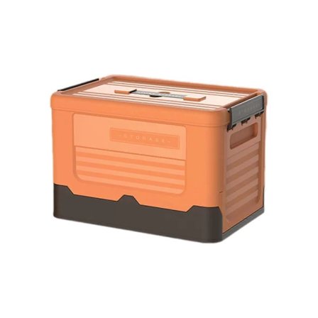 Foldbar Opbevaringskasse med Låg Multifunktionel Opbevaringsbeholder til Bøger og Legetøj Let at Opbevare Diverse Ting Organizer Box S Orange[co]