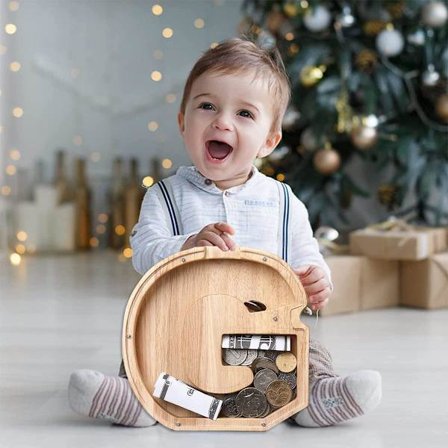 (G)Børne Spargris Personlig Spargris med A-Z Bogstaver