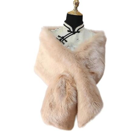 Dame Faux Fur Shawl Party Faux Fur Krave Fur Wraps Til Vinter Bryllup Bryllup Cover Up 180CMFARVE 17 COLOR 17 180CM