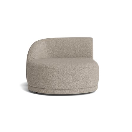 Komfortabel Crush Bouclé Beige Copenhagen Chaiselong Modul, Venstrevendt - 110x160x76cm - Åndbar Sofa med Bouclé-stof og Koldskum
