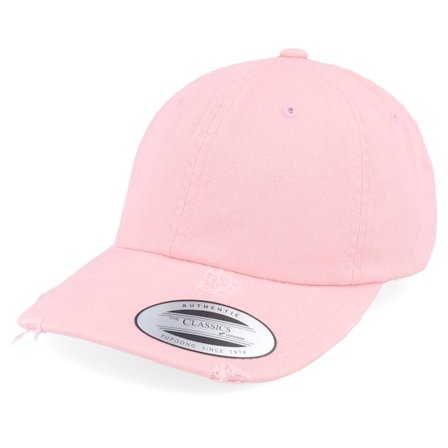 Yupoong - Rose unconstructed Casquette - Pink Destroyed Dad Cap @ Hatstore