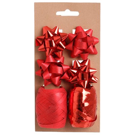 Presentsnöre & Rosett Kit Röd