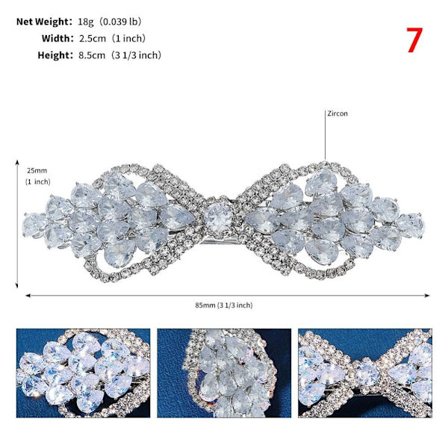 Kristallhårklämmor Rhinestone Headpiece 7 7