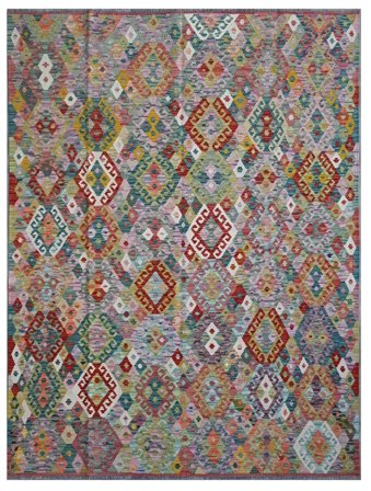 Kilim Afghan Old Style Rug 181X249 Dark Grey/Dark Red Wool, Afghanistan