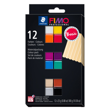 Staedtler FIMO Professional Muovailusavi 12 kpl Basic colours