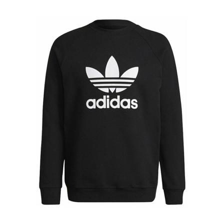 Adidas Trefoil Crew , Zwart , Heren , Maat: L Hoodies & sweatvesten
