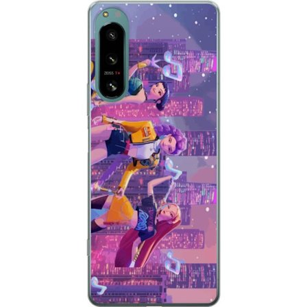 Kompatibel Mobilcover til Sony Sony Xperia 5 IV Futuristisk K-Pop Demon Hunters pigegruppe illustration med neonbyens popkultur æstetik og kraftfuld