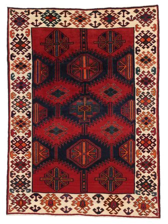 Lori Vloerkleed 198X271 Zwart/Donkerrood Wol, Perzië