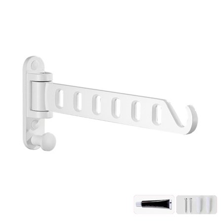 Vegghengt klesvaskhenger tørkestativ Sammenleggbar kleshenger Oppbevaringsstativ i metall for hjemmesovesal Balkong Heavy Duty kleshengere