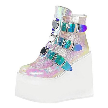 Vinter Gothic Punk Kvinnor Platform Boots