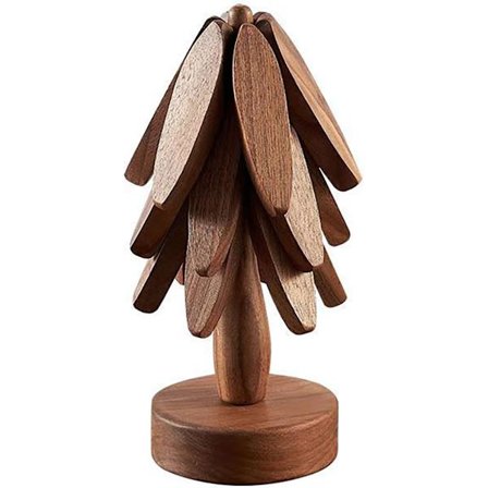 Muodipuun muotoilu jalusta puinen puu alusta koristeellinen anti-kuuma lämmönkestävä pöytämatto alusta puinen paikat puu