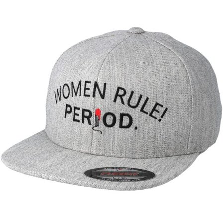 Period - Grå fitted Keps - Women Rule Grey Fitted @ Hatstore