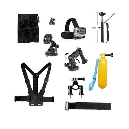 10 in 1 Lisävaruste Setti Rinta Vyöllä Ja Monopodilla Toiminta Kameroille