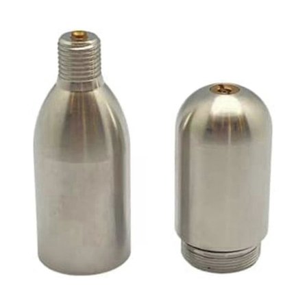 Påfyllningsbar Co2 16g med 3/8-24unf rostfritt stål gängade återladdningsbara Co2-laddare gasbehållare