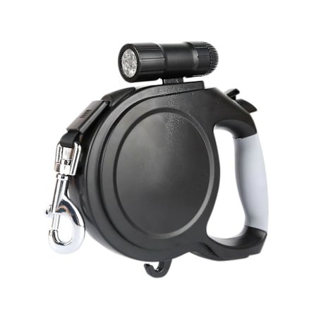 8m Infällbart Hundkoppel, Udragbart Koppel Med LED-Ficklampa, En Knapp Broms För Små