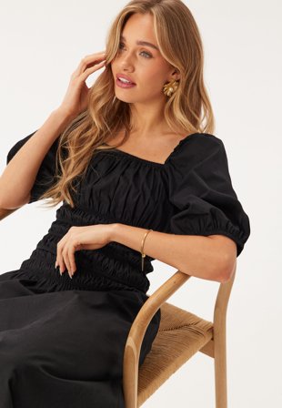 BUBBLEROOM - Square Neck Smock Top - XL