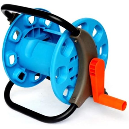 25m Vandslange Bil Rulle Opbevaringsstativ Slangeholder Have Hjul Vogn Håndsving