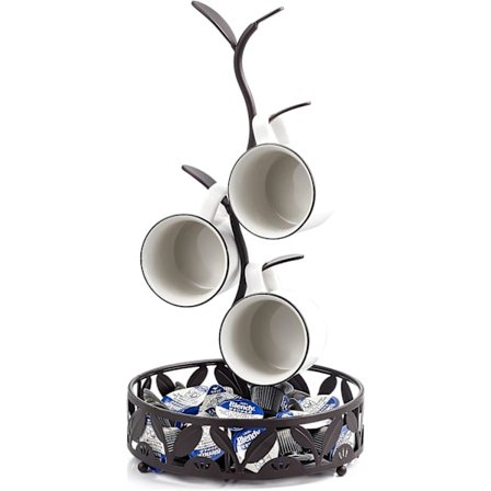 Mugghållare för bänk, kaffekoppsförvaringsställ med liten förvaring