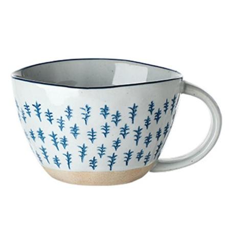 Vintage-tyylinen Keramiikkakahvimuki, Maitoa ja Puuroa Varten Sopiva Kahvikupillinen Aamiaiselle