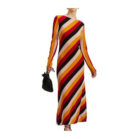 La DoubleJ Knit Swing Kjole Gul, Dame