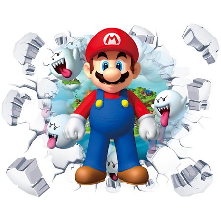 Mario väggdekal, tapet, PVC, rumsdekoration, 55*38cm