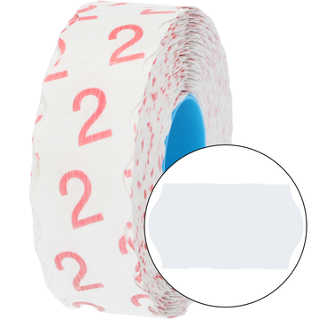 PRISETIKETT 22X12 MM HVIT G2