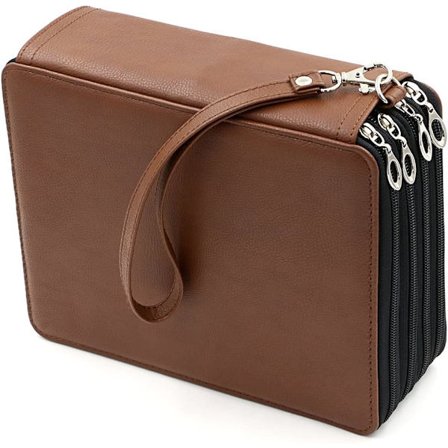 160 PU læder firkantet penalhus, firkantet farve eller akvarel Pe