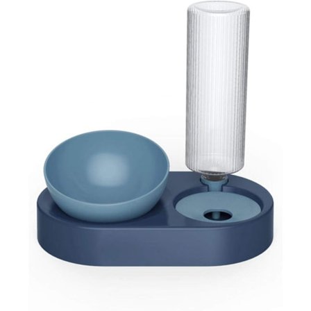 Dubbel Vatten- och Matskål för Hund och Katt - Automatisk Vattendispenser