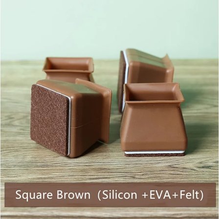 24 kpl Silikoniset tuolin jalan suojukset Huopapohjalla Pehmeät silikoniset huonekalujen jalan suojatyynyt Liukueste Pöydän jalkojen lattiasuojamatto