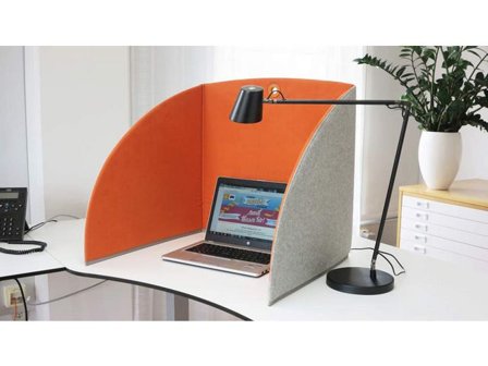 MATTING Bordsskärm 58 cm, orange - Lyreco - Skolmöbler och inredning - Ljudabsorbenter - Bordskärmar