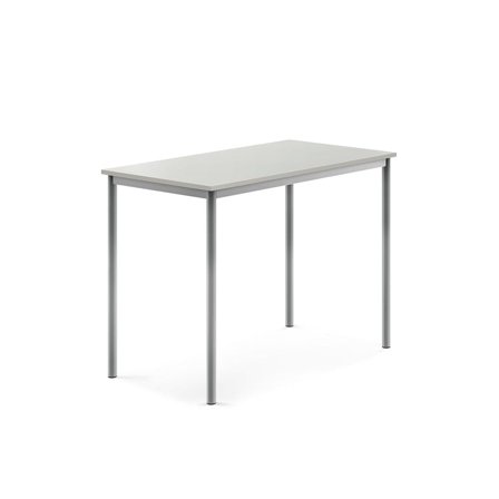 Desk BORÅS, 1200x700x900 mm, grey laminate, alu grey