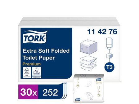 TORK Toalettpapper Premium T3 Vikt vit 7560/fp - Lyreco - Städ och hygien - Toalettpapper och torkpapper - Toalettpapper - ark