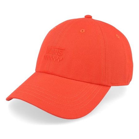 Vans - Rød unconstructed Kasket - Court Side Curved Bill Jockey Fiesta Dad Cap @ Hatstore